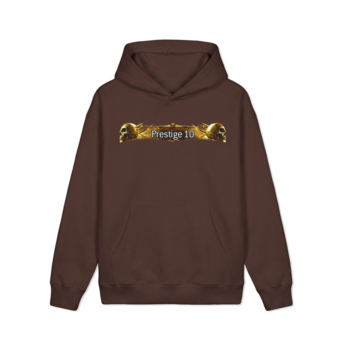 Prestige 10 Skull Hoodie — Vintage Gold Gaming Pullover