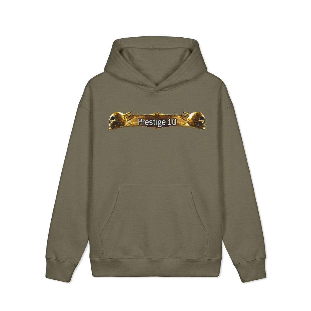 Prestige 10 Skull Hoodie — Vintage Gold Gaming Pullover